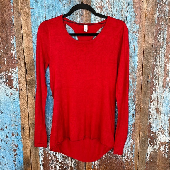 Soybu Yvette Tunic Knit Red Top Size M - Picture 1 of 5